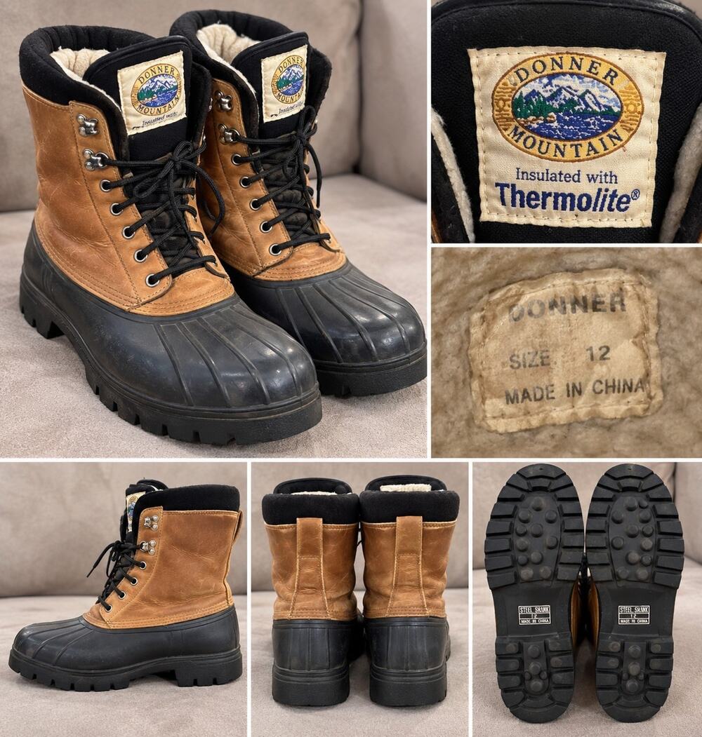 Donner Mountain Men’s Size 12 Insulated Duck Boots Thermolite Leather Pac Boots